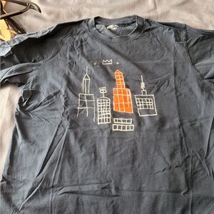 Uniqlo Navy Blue Cityscape T-Shirt